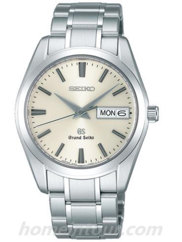 精工SBGT035男表Grand Seiko系列-银色表带/表径37mm