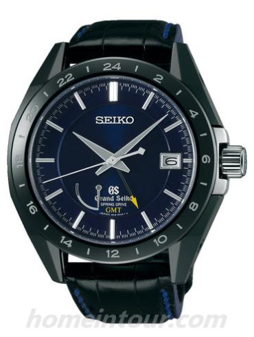 精工SBGE039男表Grand Seiko系列-黑色表带/表径46.4mm