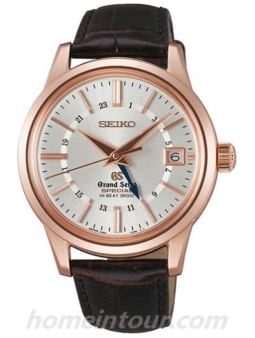 精工SBGJ010男表Grand Seiko系列-棕色表带/表径39.5mm