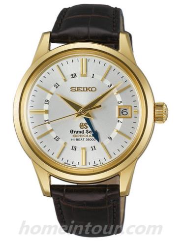 精工SBGJ008男表Grand Seiko系列-棕色表带/表径39.5mm