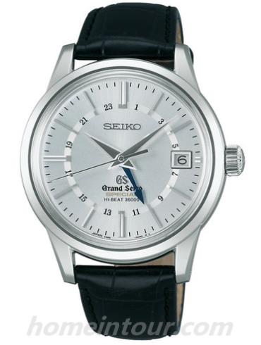 精工SBGJ007男表Grand Seiko系列-黑色表带/表径39.5mm