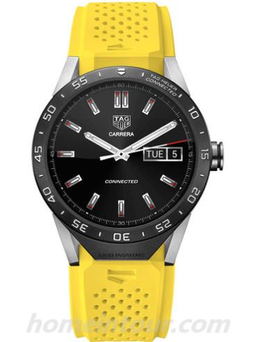 豪雅ic_watch_yellow男表TAG Heuer Connected-黄色表带/表径46mm