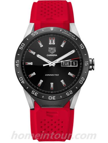 豪雅ic_watch_red男表TAG Heuer Connected-红色表带/表径46mm