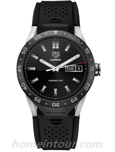 豪雅ic_watch_black男表TAG Heuer Connected-黑色表带/表径46mm